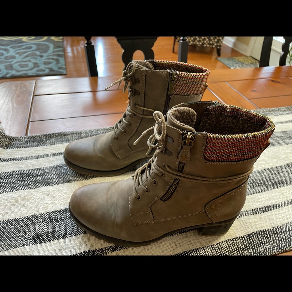 Spring Step Lace Up with Side Zipper Boots